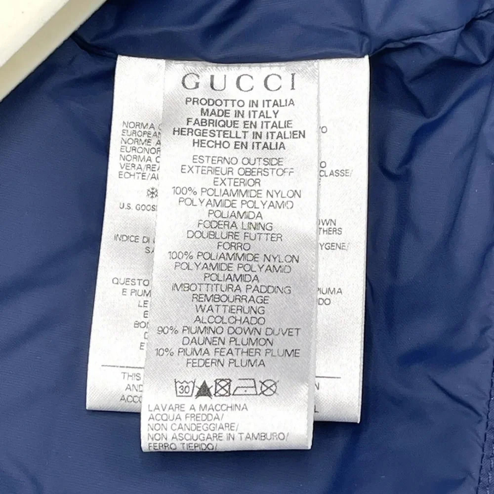 Gucci GG Kids 2011 Navy Blue Hooded Vest Size 9-12 Months GG Italy Vintage - Picture 7 of 8